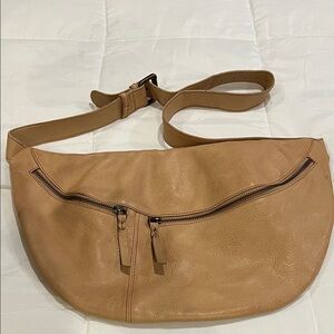RPS Tan Leather Women's Crossbody Bag
